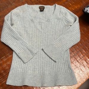 Abercrombie &Fitch Lambswool sweater. Light baby blue color. Some piling